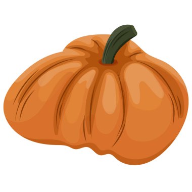 Çeşitli tasarım ve posterler için sonbahar portakal rengi balkabağı ikonu,