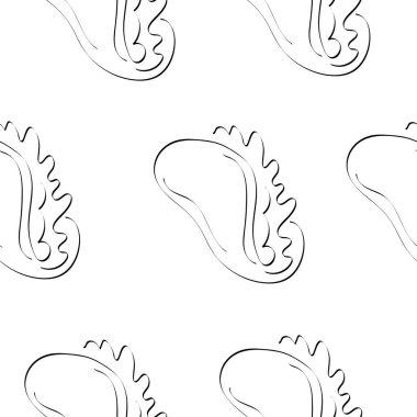 seamless pattern with fast food, namely tacos with vegetables drawn in line art style, for food or textile packaging clipart