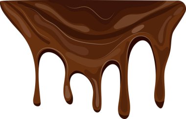 Erimiş siyah çikolata damlalar halinde damlıyor, çeşitli arka planlar için veya bir tasarımın parçası olarak