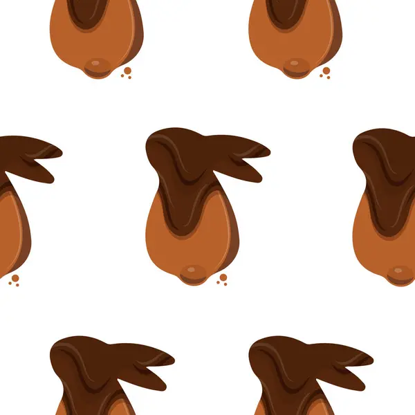 Küçük kulaklı tavşan şeklinde zencefilli kurabiyeler ve çeşitli Paskalya dekorasyonları için siyah çikolatayla kaplı yuvarlak bir kuyruk.