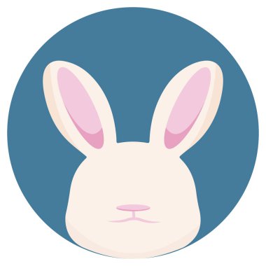 Kullanıcının profilini gösteren bir çemberde renkli Paskalya tavşanı simgesi