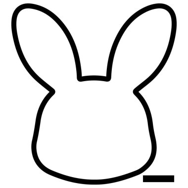 siyah Paskalya tavşanı simgesi yüzünün yanında eksi ile, profil sil ya da başka bir şeyi sil anlamına gelir