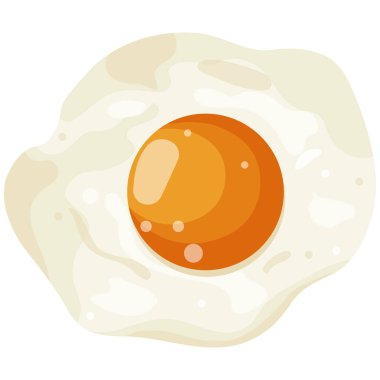 Çeşitli tasarım ve tekstil ürünleri için sert sarısı olan kızarmış tavuk yumurtasının simgesi.