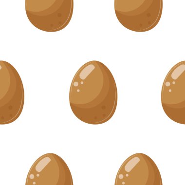 Çeşitli basit tasarım ve kalıplar için kahverengi tavuk yumurtası simgeleriyle desen