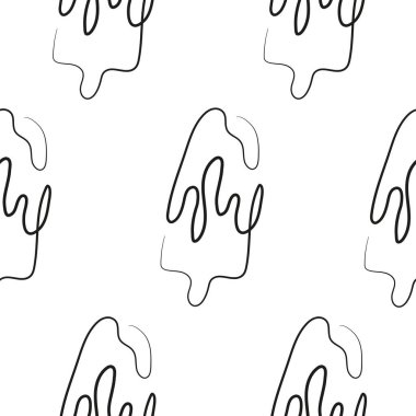 Basit bir dikdörtgen dondurma ikonu ile desen çizilmiş bir çubuk üzerinde tek bir ana hatlı sanat tarzı