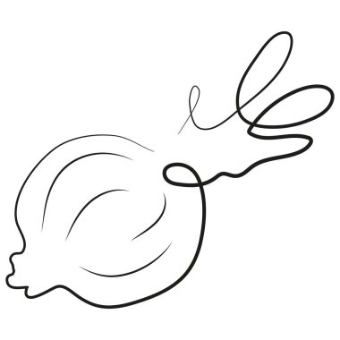 Çeşitli dizaynlar ve desenler için yeşil çizgili basit soğan başı simgesi