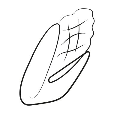 Çeşitli dizaynlar ve logolar için, sanat tarzında basit mısır koçanı simgesi