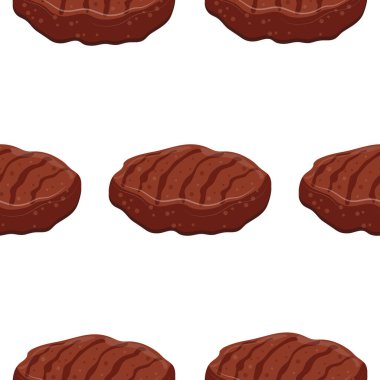 Izgarada kızartılmış hamburgerle kızartılmış et köftesi görüntüsü var. Uluslararası Hamburger Günü için.