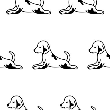 Üzerinde yoga yapan bir köpeğin basit bir simgesi olan desen, yani logolar ve çeşitli tasarımlar için sfenks duruşu.