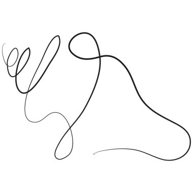 Çeşitli deniz tasarımları ve şirket logoları için ince bir çizgi çizili deniz kabuğu simgesi