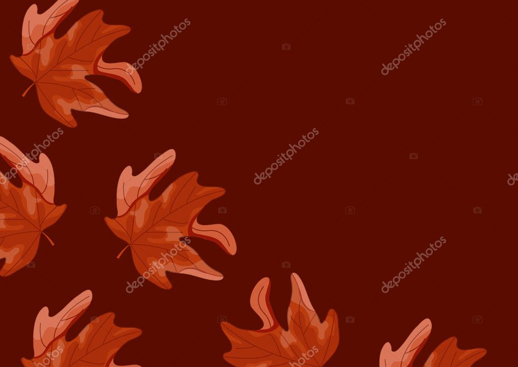 Poster with a maple leaf in red colors with a bent corner on a red background, for Canada Day or autumn design