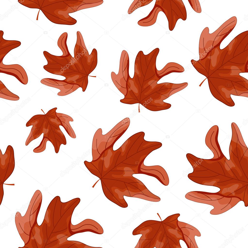Maple leaf pattern in red colors with a bent corner, for Canada Day or autumn design