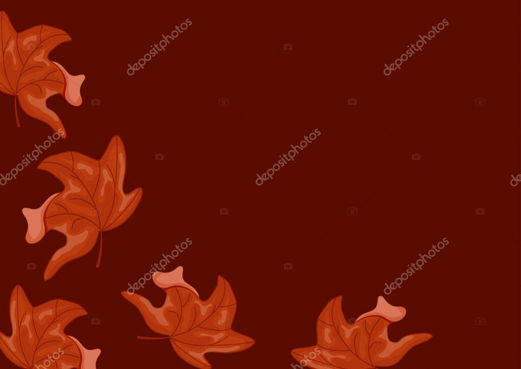 Poster with a maple leaf in the colors of the Canadian flag on a red background, for Canada Day or autumn design