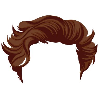 Erkek karakterler için erkeklerin ele avuca sığmayan orta boy saç şekillendirme şablonu