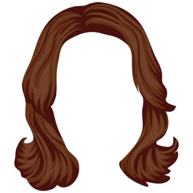 Kadın karakterler için düz kahverengi orta boy saç modelleri