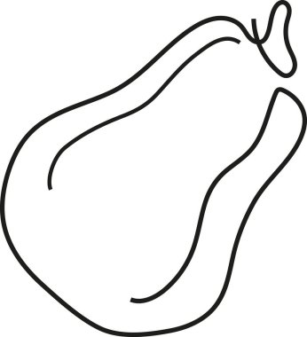 Olgun uzun bir balkabağı ile basit bir çizgi resim simgesi, logolar veya desenler için