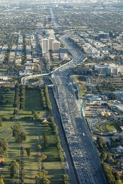 Aerial View Afternoon Traffic 405 Los Angeles — Stock Photo, Image