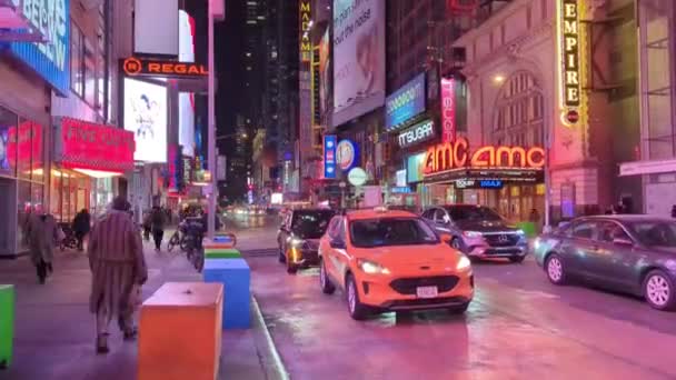 Zeitraffer Video Vom Times Square New York City — Stockvideo