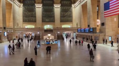 New York, New York - 20 Şubat 2024: New York 'taki Grand Central Terminalinin zaman aşımı