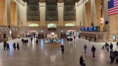 New York, New York - 20 Şubat 2024: New York 'taki Grand Central Terminalinin zaman aşımı