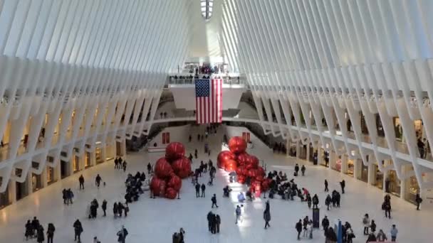 New York New York Februari 2024 Waktu Tergelincir Dalam Stasiun — Stok Video