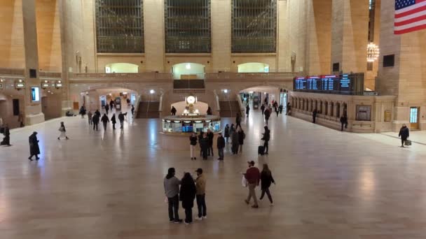New York Februari 2024 Binnenste Grand Central Terminal New York — Stockvideo