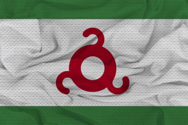 Ingushetia bayrağı, Ingushetia kumaş bayrağı. Ingushetia Ulusal Bayrağı, Kumaş ve Doku Bayrağı Ingushetia.