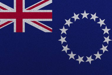 Cook Adaları bayrağı, Cook Adaları Kumaş bayrağı. Cook Adaları Ulusal Bayrak, Kumaş ve Doku Resimleri Cook Adaları.