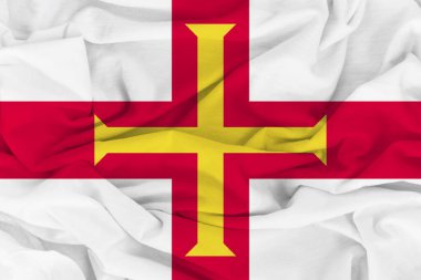 Guernsey bayrağı, Guernsey Kumaş bayrağı, Guernsey Ulusal Bayrağı, Kumaş ve Doku Bayrağı Guernsey.