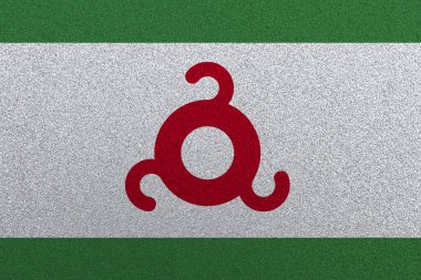 Ingushetia bayrağı, Ingushetia kumaş bayrağı. Ingushetia Ulusal Bayrağı, Kumaş ve Doku Bayrağı Ingushetia.