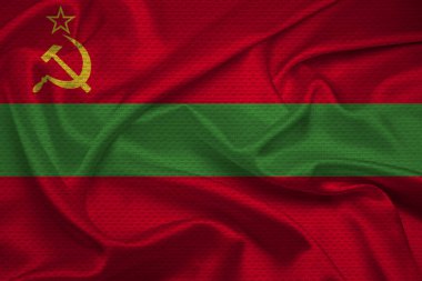 Transnistria bayrağı, Transnistria 'nın kumaş bayrağı. Transnistria Ulusal Bayrağı, Kumaş ve Dokusu Transnistria Bayrağı.
