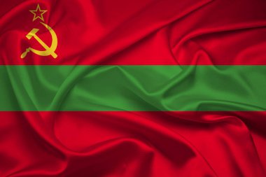 Transnistria bayrağı, Transnistria 'nın kumaş bayrağı. Transnistria Ulusal Bayrağı, Kumaş ve Dokusu Transnistria Bayrağı.