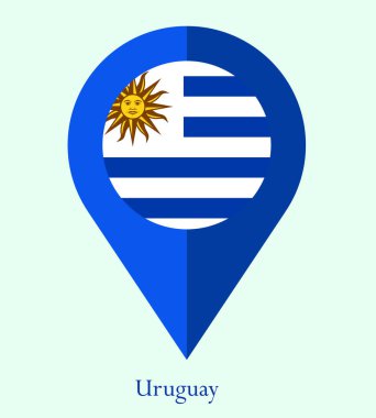 Uruguay bayrağı, Uruguay bayrağı, Uruguay ülkesinin ulusal sembolü. Uruguay Haritası Bayrağı.