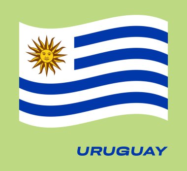 Uruguay bayrağı, Uruguay bayrağı, Uruguay ülkesinin ulusal sembolü. Uruguay 'ın dalgalı bayrağı.