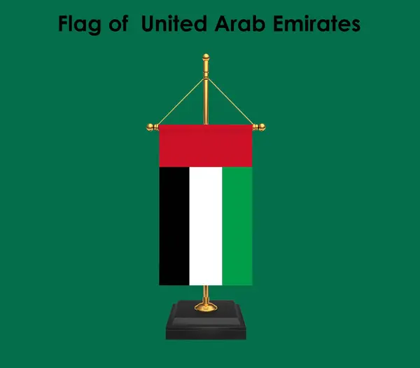 Flag of United Arab Emirates, United Arab Emirates Flag, National symbol of United Arab Emirates country. Table flag of United Arab Emirates.