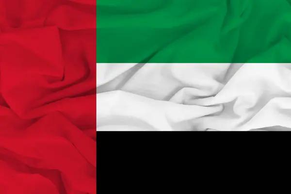 Flag of United Arab Emirates, United Arab Emirates Flag, National symbol of United Arab Emirates country. Fabric and texture flag of United Arab Emirates.