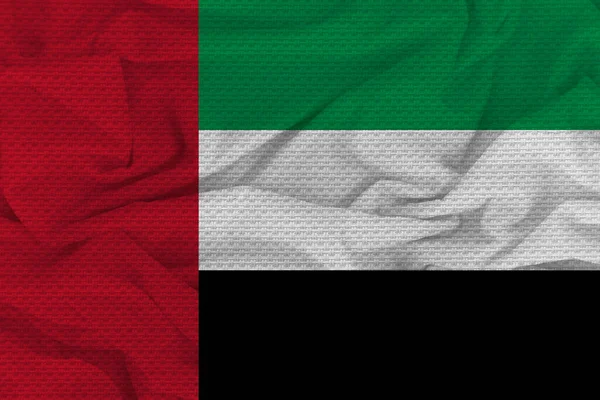 Flag of United Arab Emirates, United Arab Emirates Flag, National symbol of United Arab Emirates country. Fabric and texture flag of United Arab Emirates.