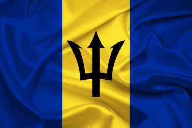 Barbados bayrağı, Barbados bayrağı, Barbados bayrağı. Barbados Kumaş Bayrağı.