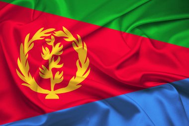 Eritre bayrağı, Eritre bayrağı, Eritre bayrağı. Eritre kumaş bayrağı.