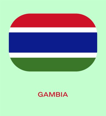 Gambiya bayrağı, Gambiya bayrağı, Ulusal Gambiya bayrağı. Gambiya düğmesi.
