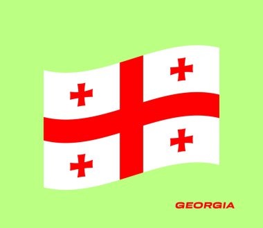 Gürcistan bayrağı, Gürcistan bayrağı, Gürcistan bayrağı. Gürcistan bayrağı dalgalı.
