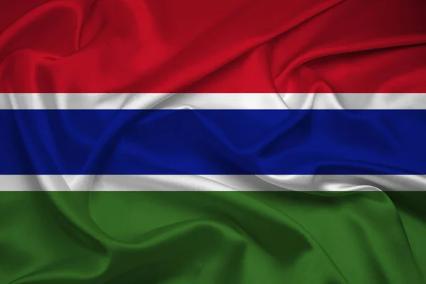 Flag Of Gambia, Gambia flag, National flag of Gambia. fabric flag of Gambia.