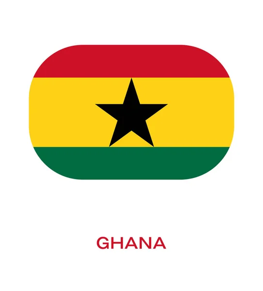 Bandera Ghana Bandera Ghana Bandera Nacional Ghana Button Style Bandera Imagen de archivo