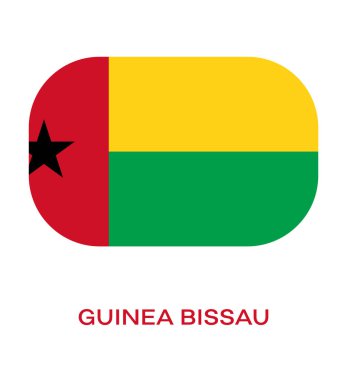 Gine-Bissau bayrağı, Gine-Bissau bayrağı, Gine-Bissau bayrağı. Gine-Bissau düğme biçimi bayrağı.