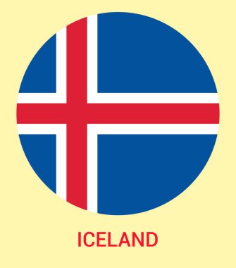 İzlanda bayrağı, İzlanda bayrağı, İzlanda 'nın ulusal sembolü. İzlanda 'nın Çember Bayrağı.