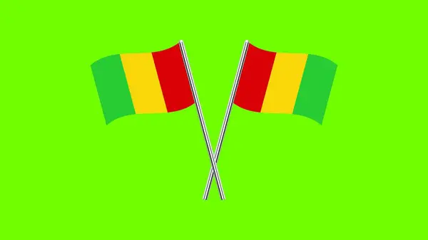 Flag Of Guinea, Guinea flag, National flag of Guinea. crossed table flag of Guinea.