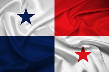 Panama bayrağı, Panama bayrağı, Panama bayrağı. Panama kumaş bayrağı.