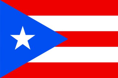 Flag Of Puerto Rico, Puerto Rico flag, National flag of Puerto Rico. clipart