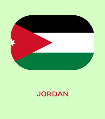 Ürdün bayrağı, Ürdün bayrağı, Ürdün bayrağı. Ürdün 'ün düğme biçimi.