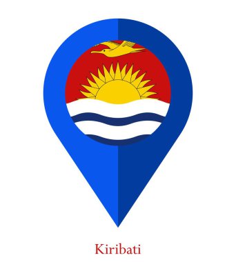 Kiribati bayrağı, Kiribati bayrağı, Kiribati bayrağı. Kiribati harita rozeti.